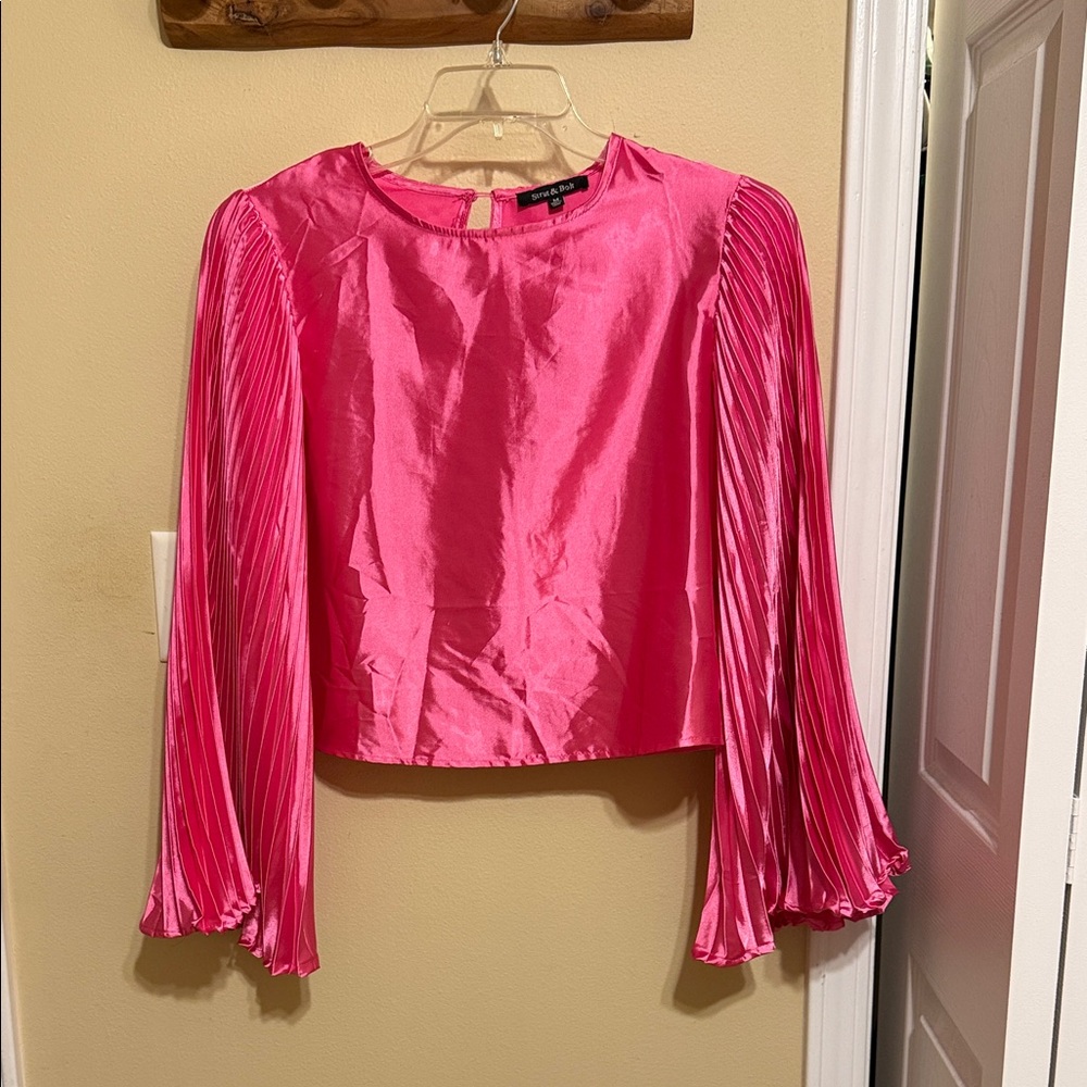 Vibrant Fuchsia Long Sleeve Women's Top